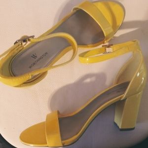 Worthington high heel sandals, Yellow, size 8.5